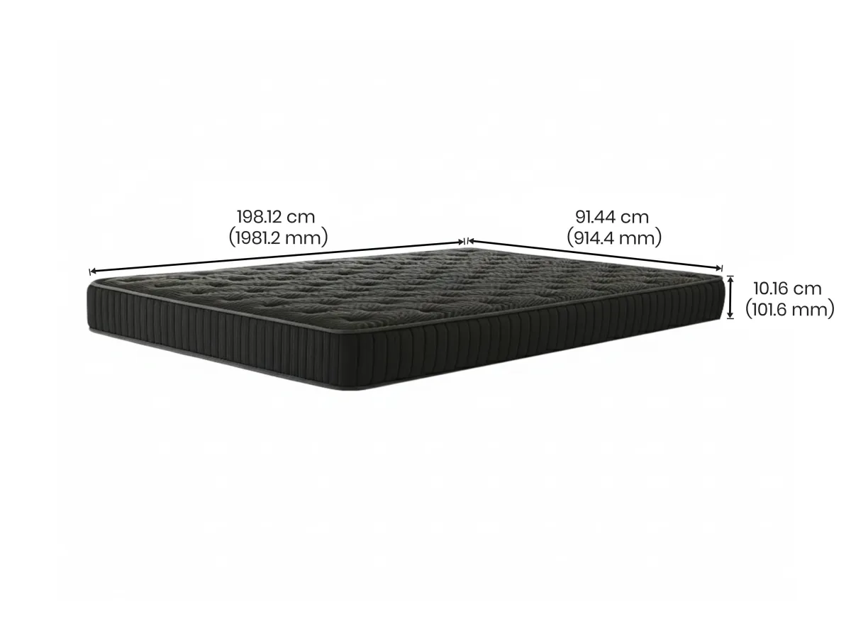 Belle Solid Wood Single Bed with 4 Inches Mattress Rio Engineered Wood Wardobe